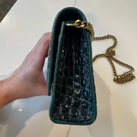 Balenciaga Green Crocodile wallet on chain - Picture 4 of 8